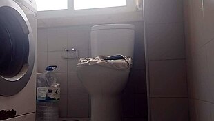 Feeling the rush as he shaves his big dick and spits out lots of milk.