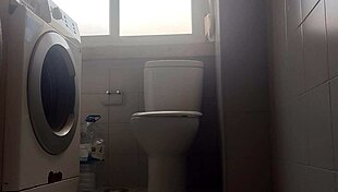 Feeling the rush as he shaves his big dick and spits out lots of milk.