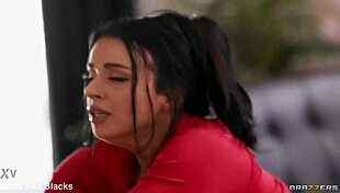 Payton Preslee deepthroats biker's cock in leggings and gets cum facial 😈