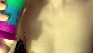 Tiny amateur, can you ride a giant dildo thicker than your arm?