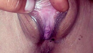 Hey, look at this tight shaved pussy getting creampied hard!