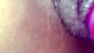 My ex ebony girlfriend plays with vibrator, then sucks my cock so good