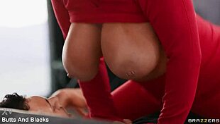 Payton Preslee deepthroats biker's cock in leggings and gets cum facial 😈