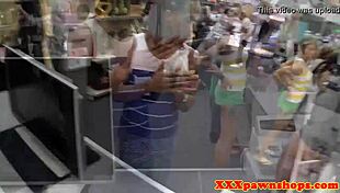 Doggystyled Pawnshop Amateur Sucks Cock