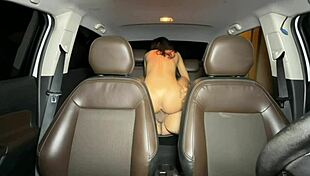 Latina Brunette Fucks in Car Lingerie
