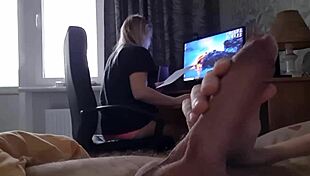 My stepsister surprised me with a blowjob in the morning, and I came in her mouth