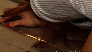 Voyeur Lesbian Slave Masturbates Watching Naked Madame in Bondage Scene