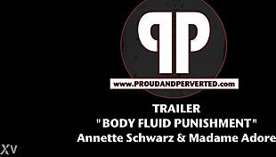 Sebastian solo faces body fluid punishment with anal strapon and gagging