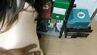 Overtime in the office sucking the boss's big black cock