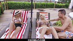 Lucky Guy Freeuses Stepmom And Student