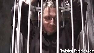 bound femdom pet endures rough bondage and bdsm fetish