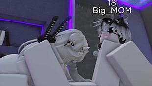 Playing roblox with my friends