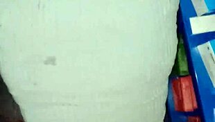 Amateur couple has intense blowjob and standing sex in the warehouse.