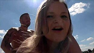 fat juicy slut bent over for monster cock in public without condom