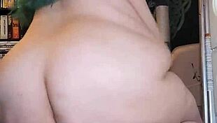 Feeling the passion as BBW rides torso with ass shaking.