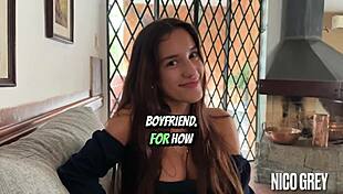 First Casting: Beautiful Skinny Brazilian Teen Gives POV Blowjob with Ball Licking