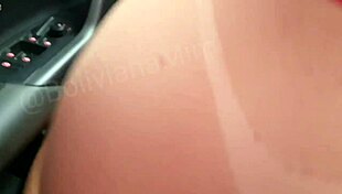 mimi rides her prince's cock in the car, driver's seat, broad daylight on busy street