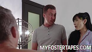 New foster step mother becky bandini welcomes judy jolie with cowgirl sex!