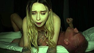 tattooed sweetie moans as i fuck her doggystyle bent over quickie