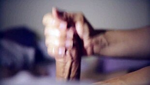 Wife gives pov massage handjob leading to cumshot