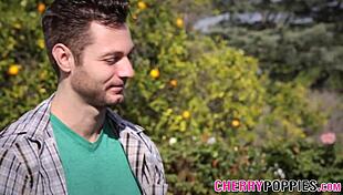 teen gets pussy jizzed in outdoor creampie