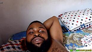 ebony couple gives homemade monster cock massage intriguingly