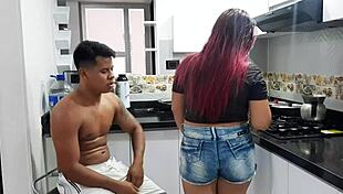 uh, my girlfriend just sucks me off in da kitchen!