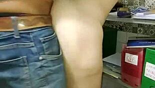 Overtime in the office sucking the boss's big black cock