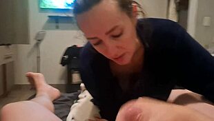 Girl Next Door Swallows Cum After Delicious Blowjob