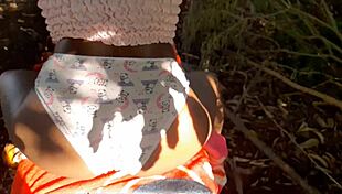 found a beautiful latina woman for public outdoor sex and cum