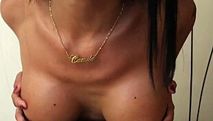 Cute horny trans chick toys her asshole