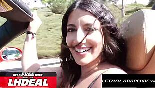 The big tittied brunette bends over for her bubble butt to be pounded hard in doggystyle.