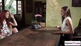 Brunette Expert Licks Milf Client's Pussy!