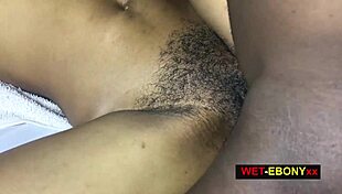 Raw Clean Wet Ebony Clit Licked in Missionary Style