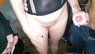 Cristina Almeida gets gangbanged in trailer, bareback cum inside while husband watches. 😈🍆