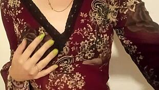 shy nympho flashes white liquid from pussy!