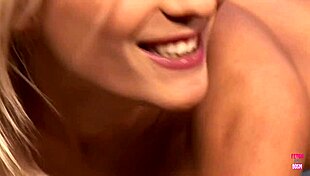 awesome blonde in bikini does doggy with foot fetish and deepthroat blowjob