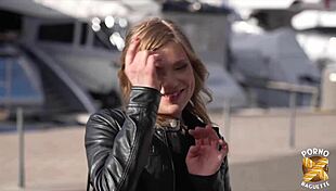 French Blonde Luth Belle with Natural Tits and Small Waist Craves Cocks in Stockings