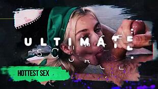 The big tittied brunette bends over for her bubble butt to be pounded hard in doggystyle.