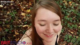 real 18 year old gives sloppy bj and swallows outdoors