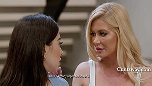 DD Dykes Dinner Turns Deliciously Deviant with Licking and Squirting. Lesbian Orgasms Explode in Cute Seduction Scene.