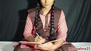 Indian teen salma gets rough doggystyle from teacher