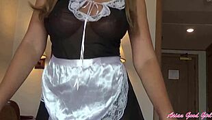 Horny Asian Maid Sucks Stranger's Big Cock