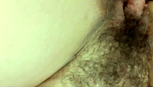 pov closeup of my giant clit getting teased by husband's balls