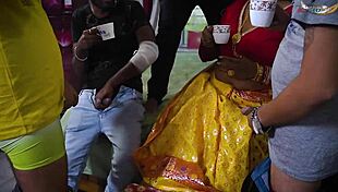 Desi Mallu Bhabhi Banged Hard in Group Sex with Four Local Boys at Home