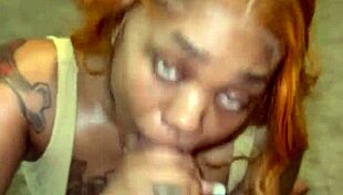 Grapefruit Meets Gooch in Wet Ebony Face Fucking with Cum