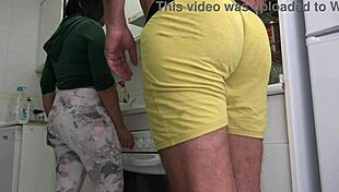 French stepmom lets stepson cum on hairy pussy