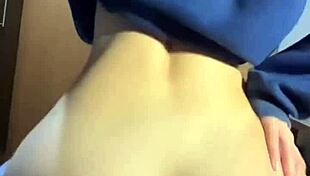 Big ass college girl rides in intense reverse cowgirl.