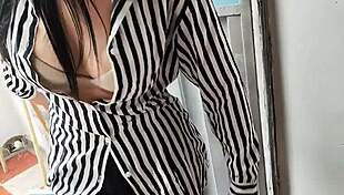 I meet Estefani at the mall and end up licking her ass before cum in mouth