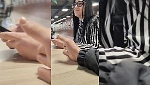 I meet Estefani at the mall and end up licking her ass before cum in mouth